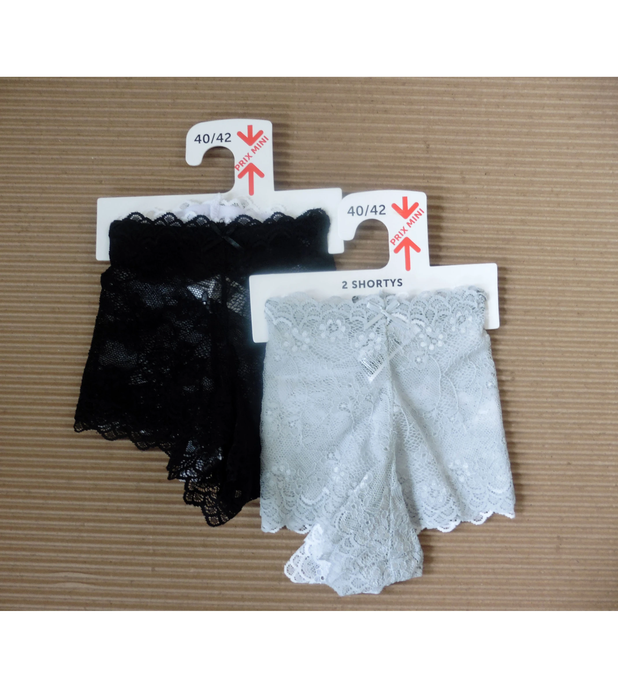 SHORTY - Lot de 2 packs de 2 shorties dentelle